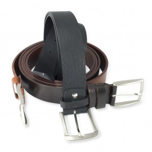 Cintura vero cuoio (nera, marrone, testa di moro) 4 cm